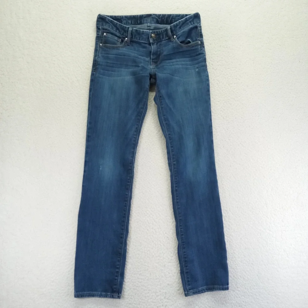 Express Jeans Womens 2r Medium Wash Slim Leg Denim Blue Stretch Pants 508510